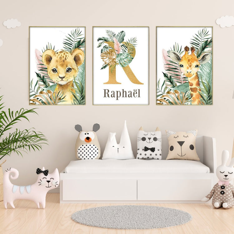 Décoration chambre Savane Tropical pour bébé et enfant