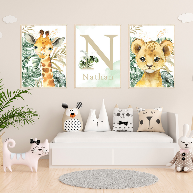 Décoration Chambre Bébé Savane – Thème Jungle Beige et Nature pour Bébé et Enfant