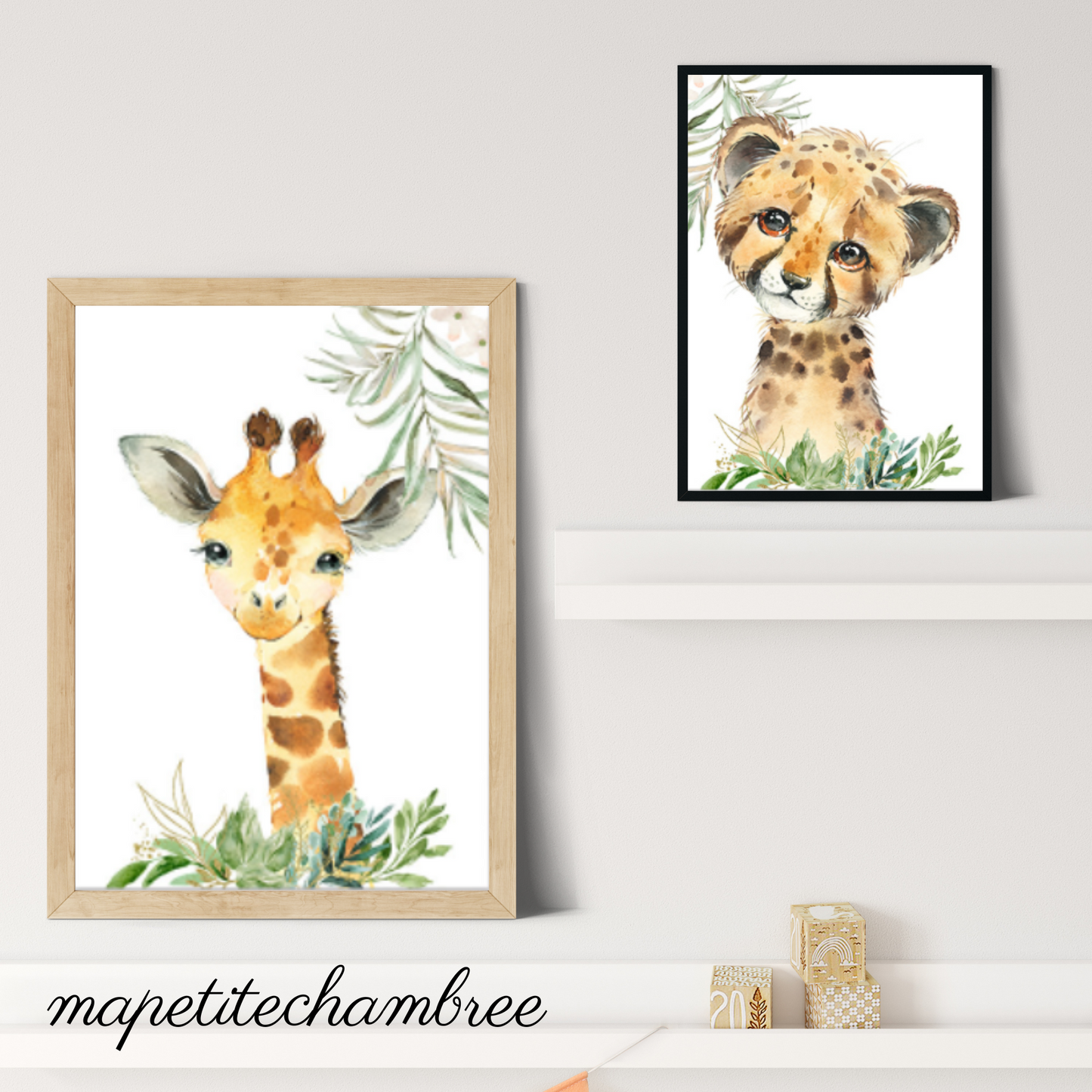 Savane Mixte Lettre Doré - Décoration Chambre Bébé et Enfant