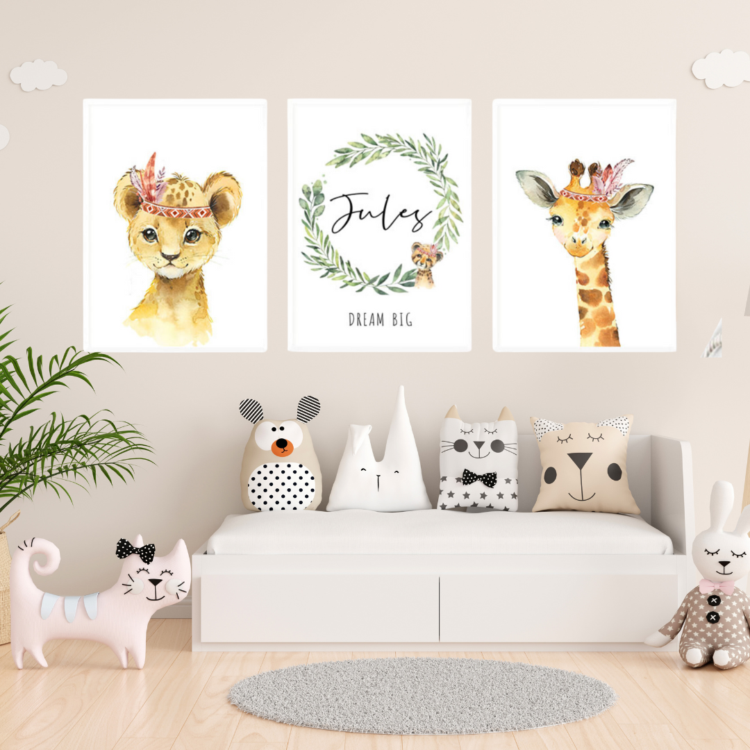 Savane Indien Nature Couronne de Fleurs - Décoration Chambre de Bébé et enfant