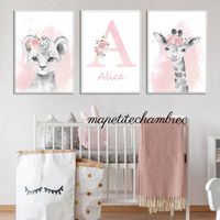 Savane Fond rose claire - Décoration Chambre de Bébé et enfant