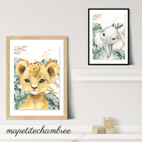 Savane Jungle Beige Nature - Décoration Chambre Bébé et Enfant