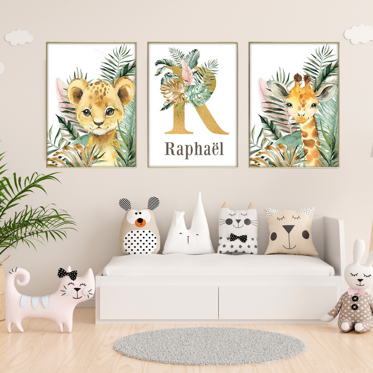 Décoration Chambre Bébé Jungle Savane – Thème Jungle Verte et Nature pour Bébé et Enfant
