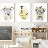 Savane Indien Plume Jaune  - Décoration Chambre de Bébé et enfant