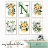 Savane Tropical Feuille Verte - Décoration Chambre de Bébé et enfant