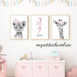 Savane Rose  - Décoration Chambre Bébé et Enfant