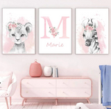 Savane Fond rose claire - Décoration Chambre de Bébé et enfant