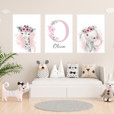 Savane Fond Rose - Décoration Chambre de Bébé et enfant